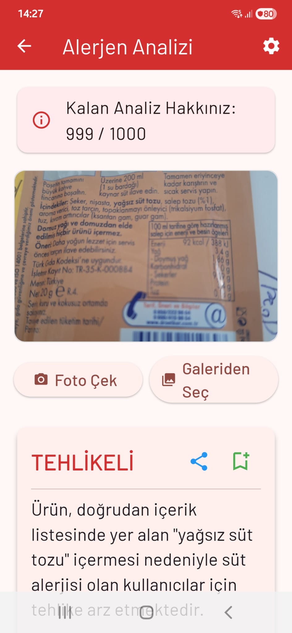 Alerjen Analizi