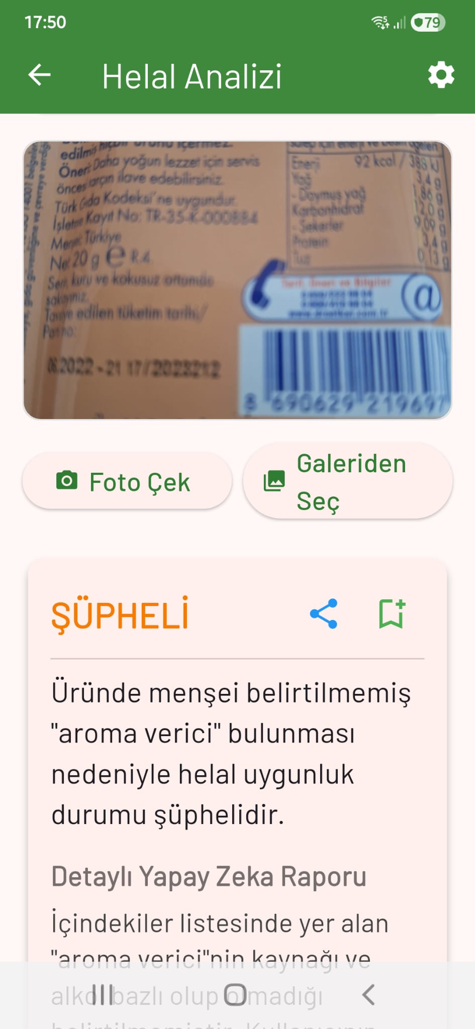 Helal Analizi